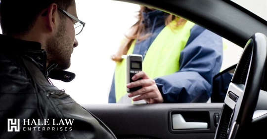 man doing breath test